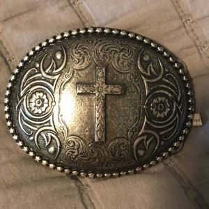 Montana silversmiths cross belt buckle